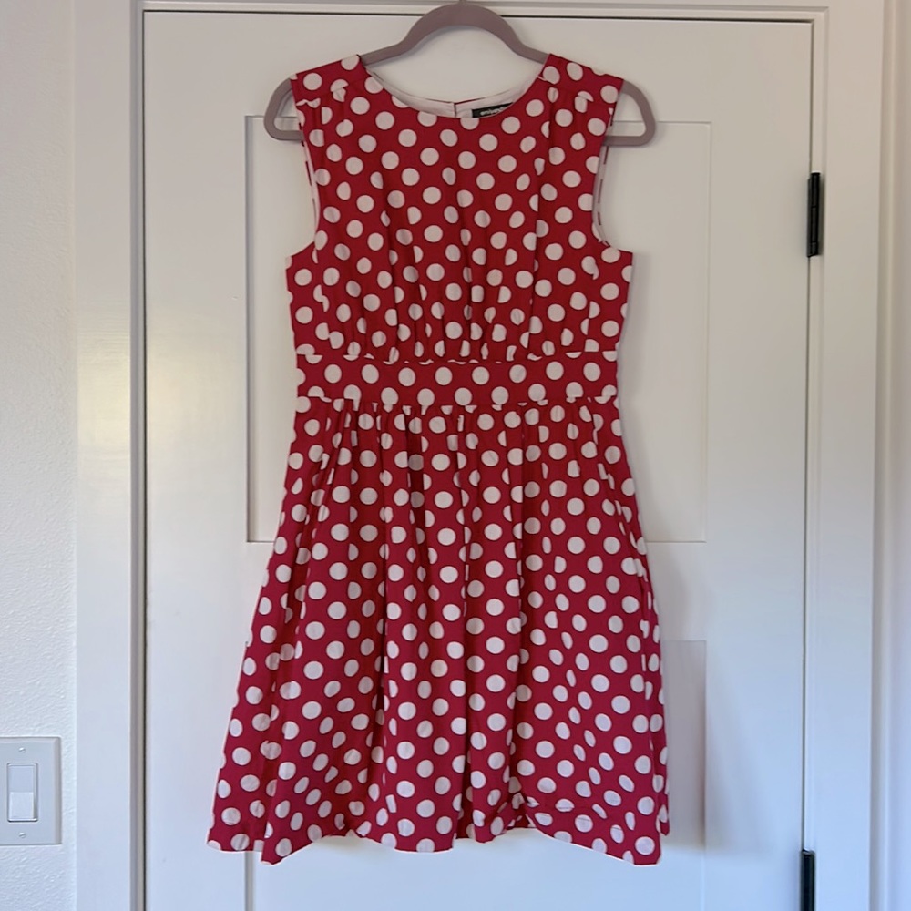 Emily and Fin ModCloth vintage retro style polka dot dress women’s size medium